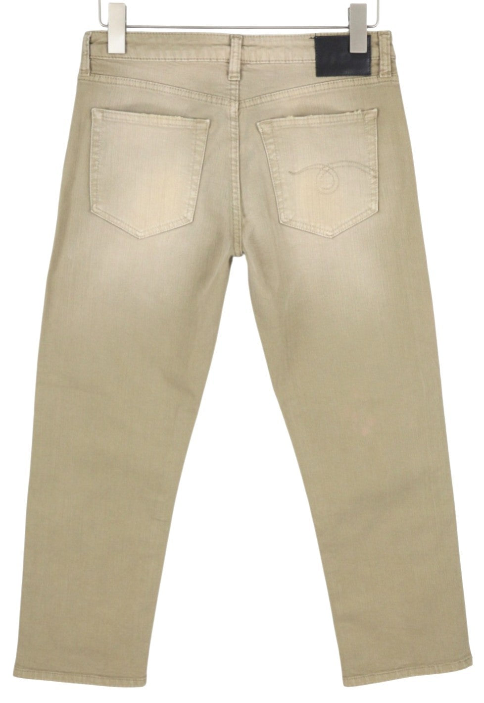 R13 Boy Straight Women Jeans 27 Pebble Stretch Cropped Ankle Denim RRP695