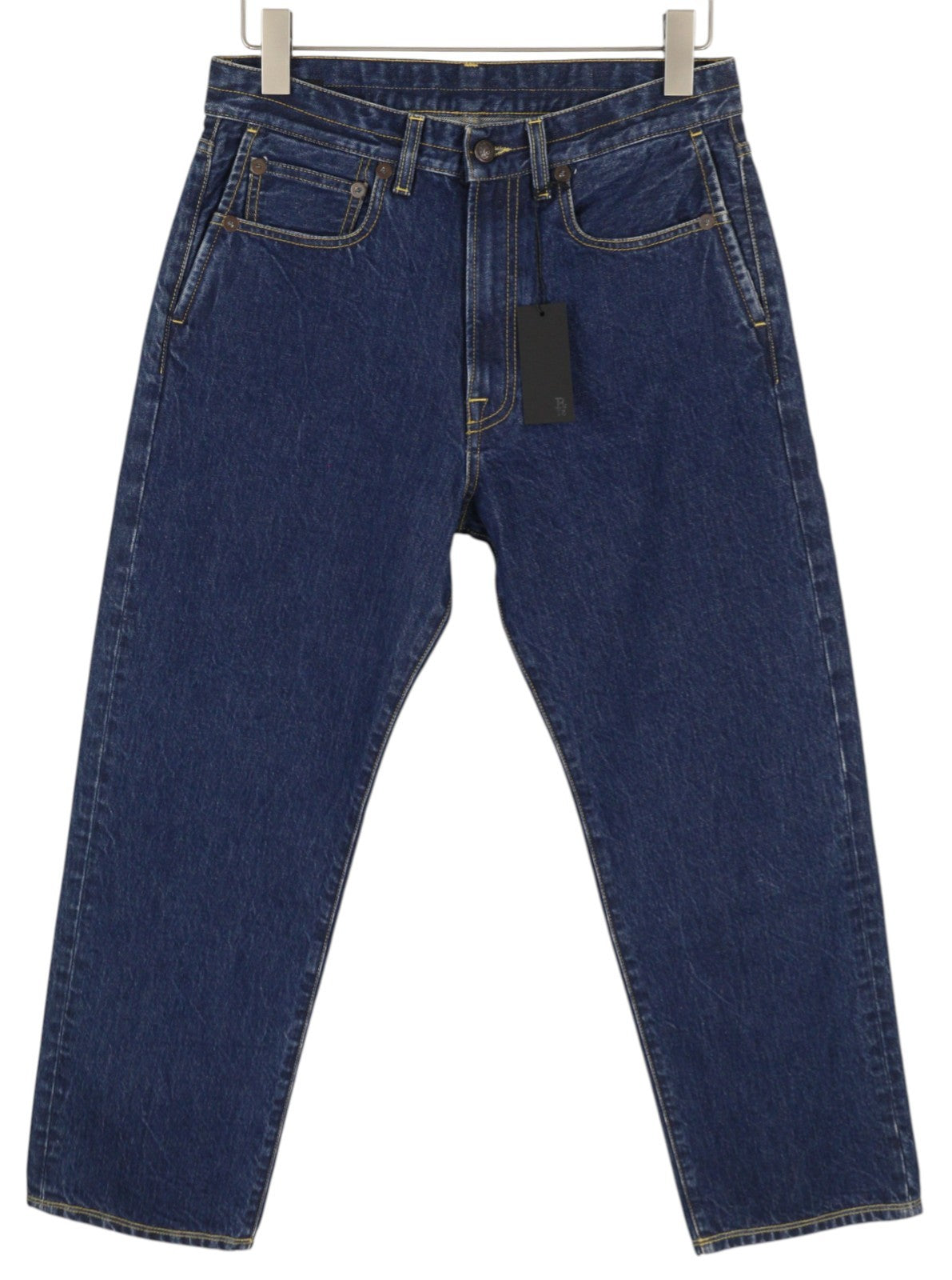 R13 Double Pocket Boyfriend Women Jeans 27 Rinse Wash Cropped Ankle Blue