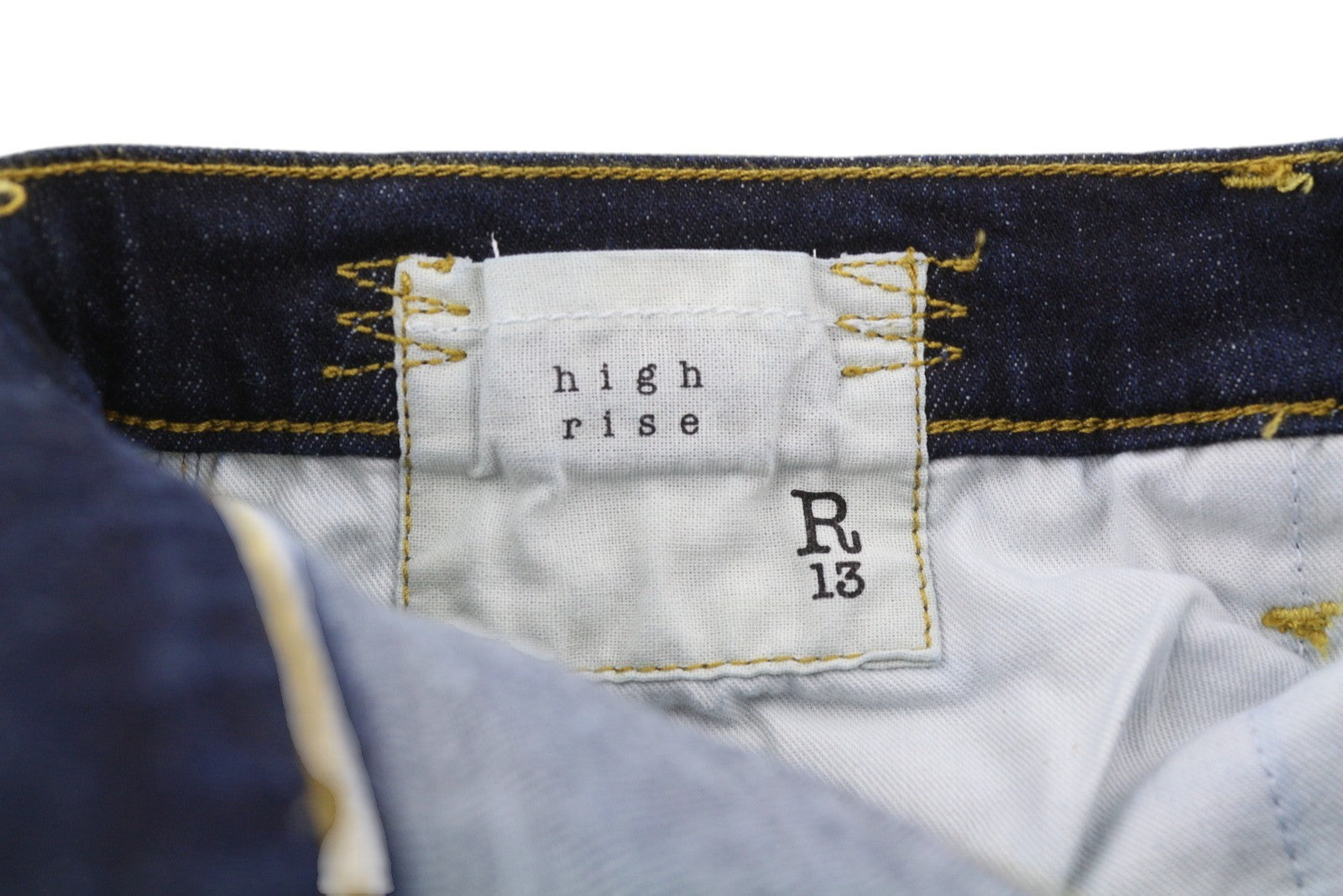 R13 High Rise Skinny Women Jeans 27 Howell Indigo Washed Faded Denim RRP475