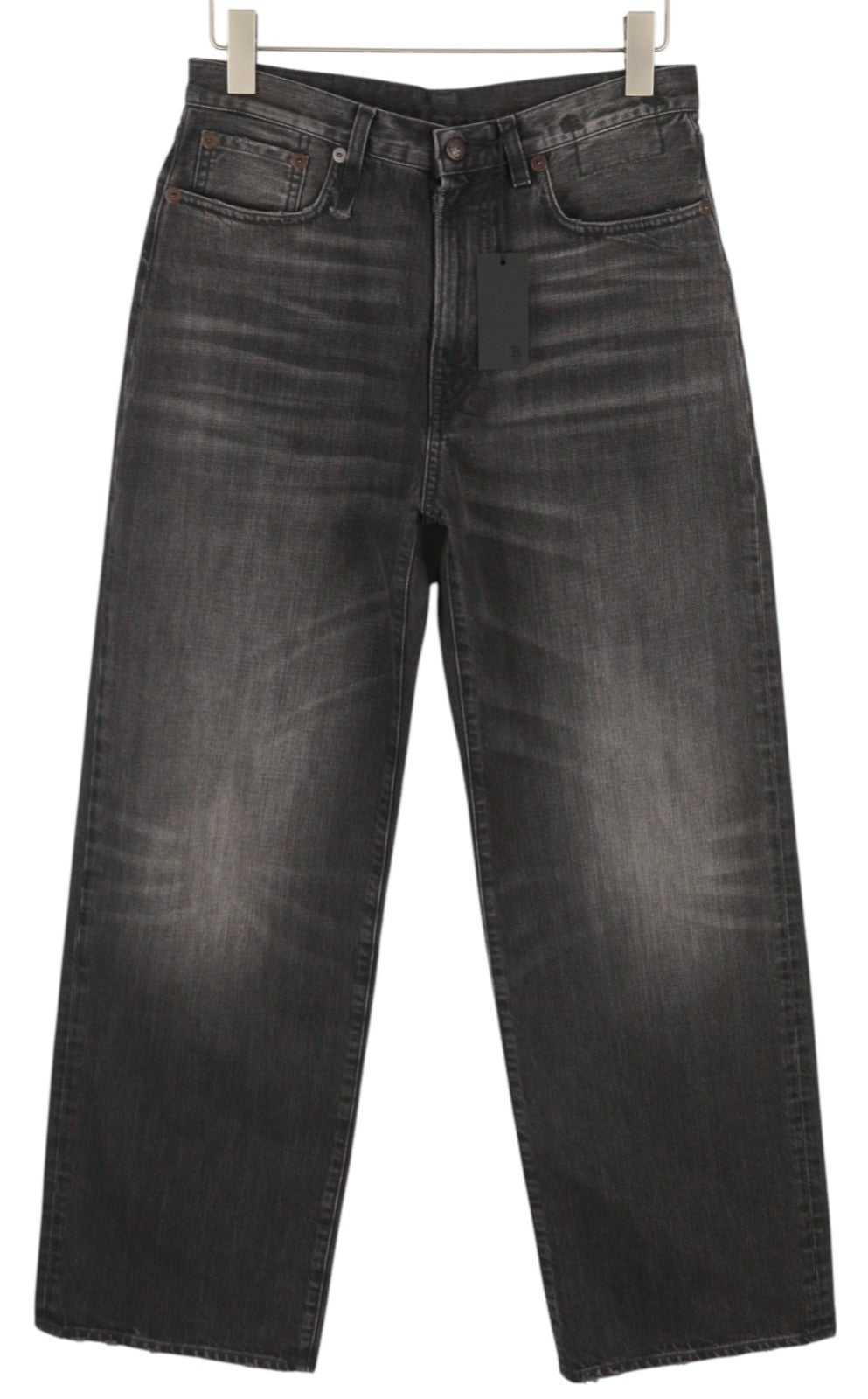 R13 D'Arcy Loose Women Jeans 27 Wilson Black Faded Relaxed Denim RRP700