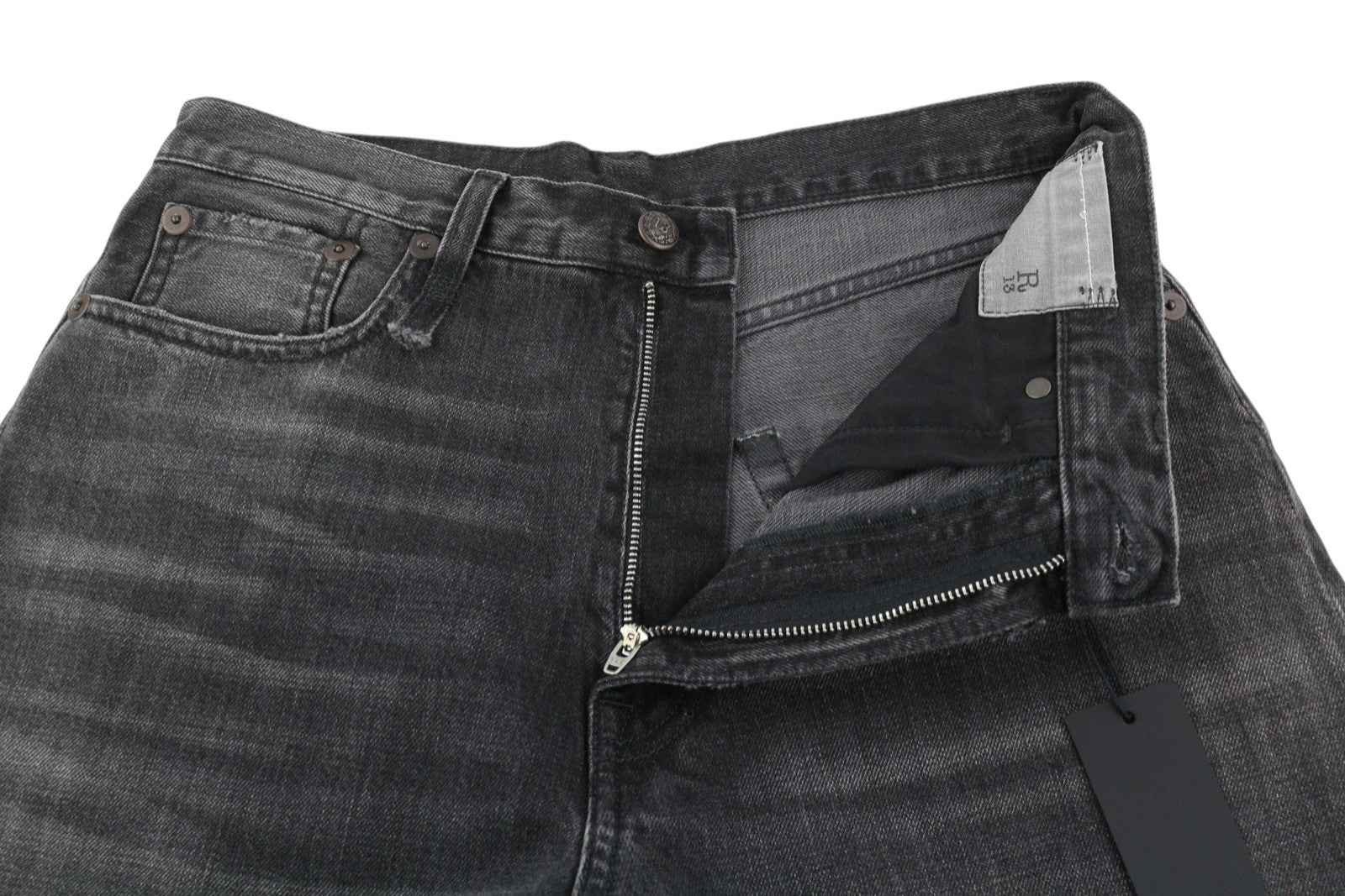 R13 D'Arcy Loose Women Jeans 27 Wilson Black Faded Relaxed Denim RRP700