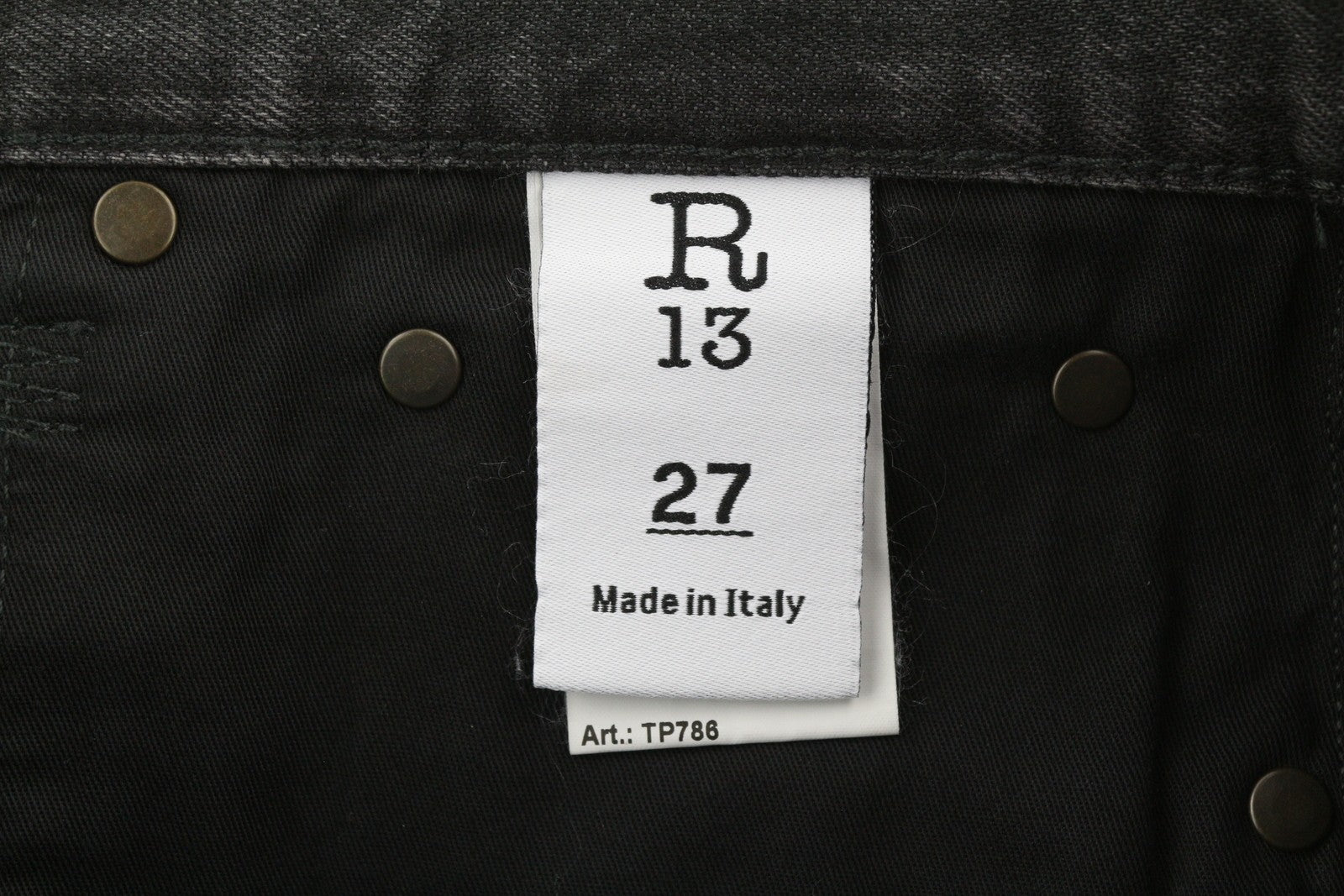 R13 D'Arcy Loose Women Jeans 27 Wilson Black Faded Relaxed Denim RRP700