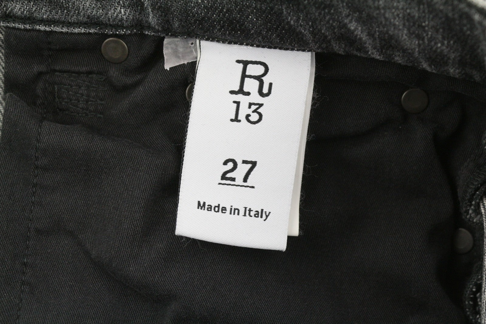 R13 Jennie Tapered Women Jeans 27 Vintage Grey Faded Ripped Distress RRP540