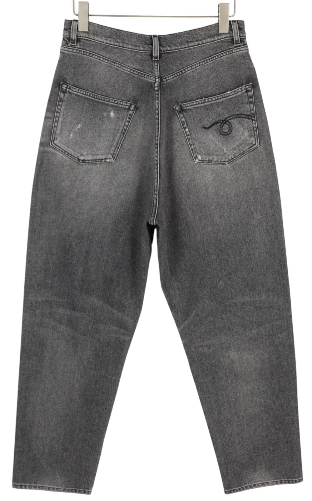 R13 Jennie Tapered Women Jeans 27 Vintage Grey Washed Ripped Distress RRP540