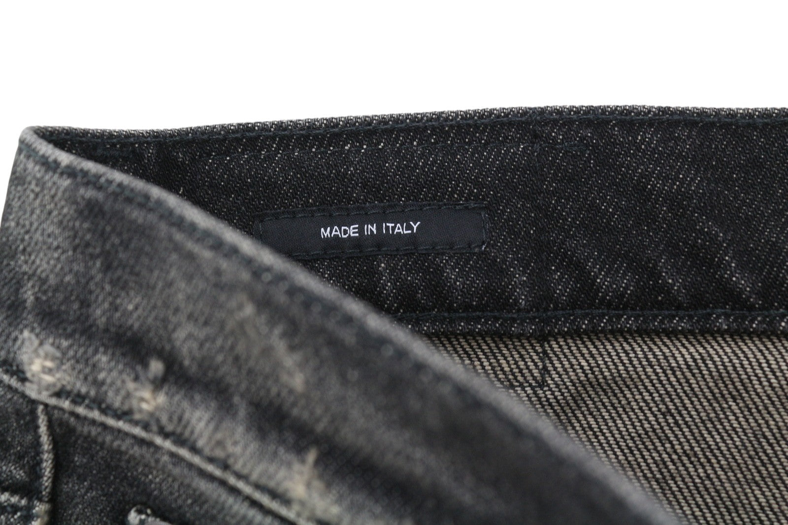 R13 Boyfriend Women Jeans 30 Abbey Black Washed Distressed Hem Relaxed Denim