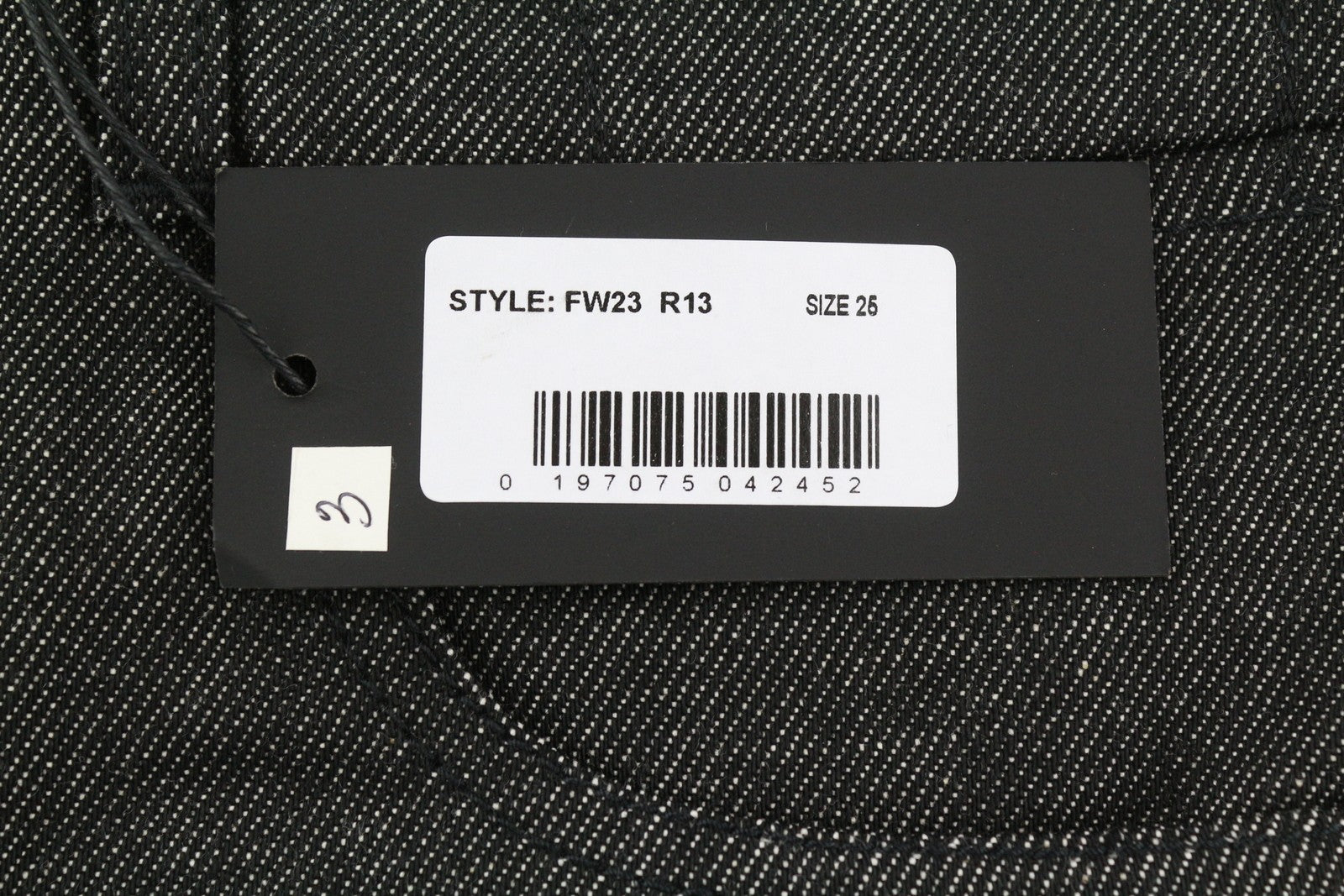 R13 Boy Straight Women Jeans 26 Vintage Grey Dark Denim Zip Fly Casual Pockets