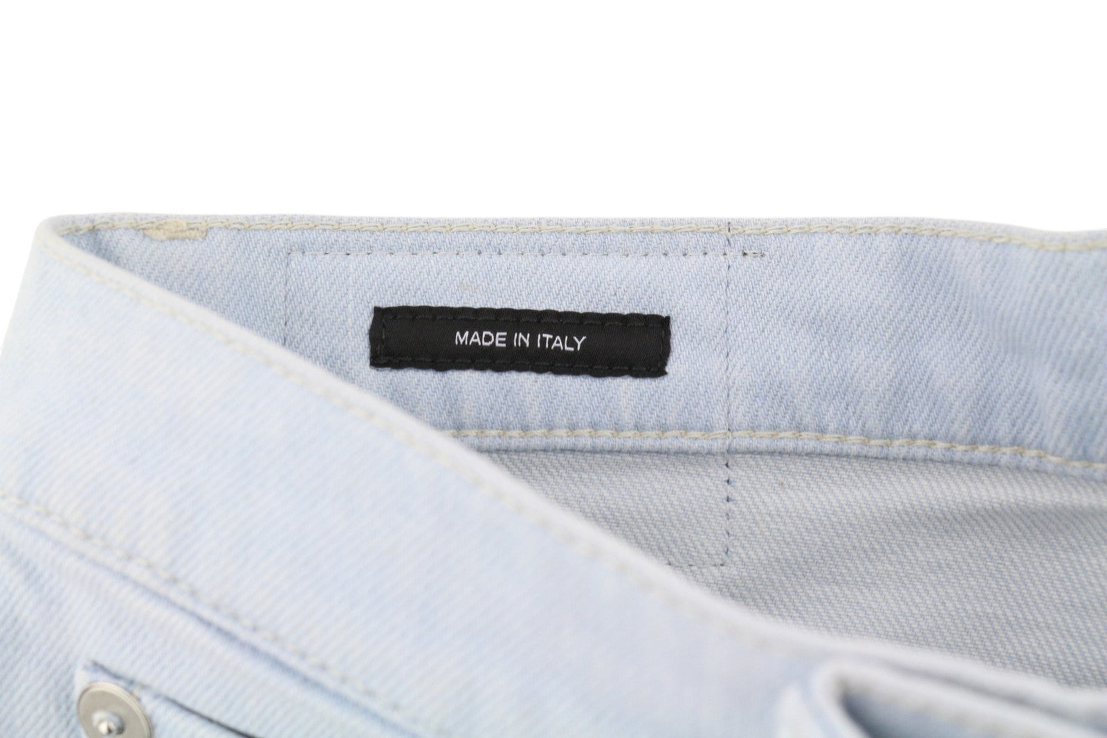 R13 Damon Pleated Women Jeans 23 Faded Blue Stretch Washed Wide Leg RRP595