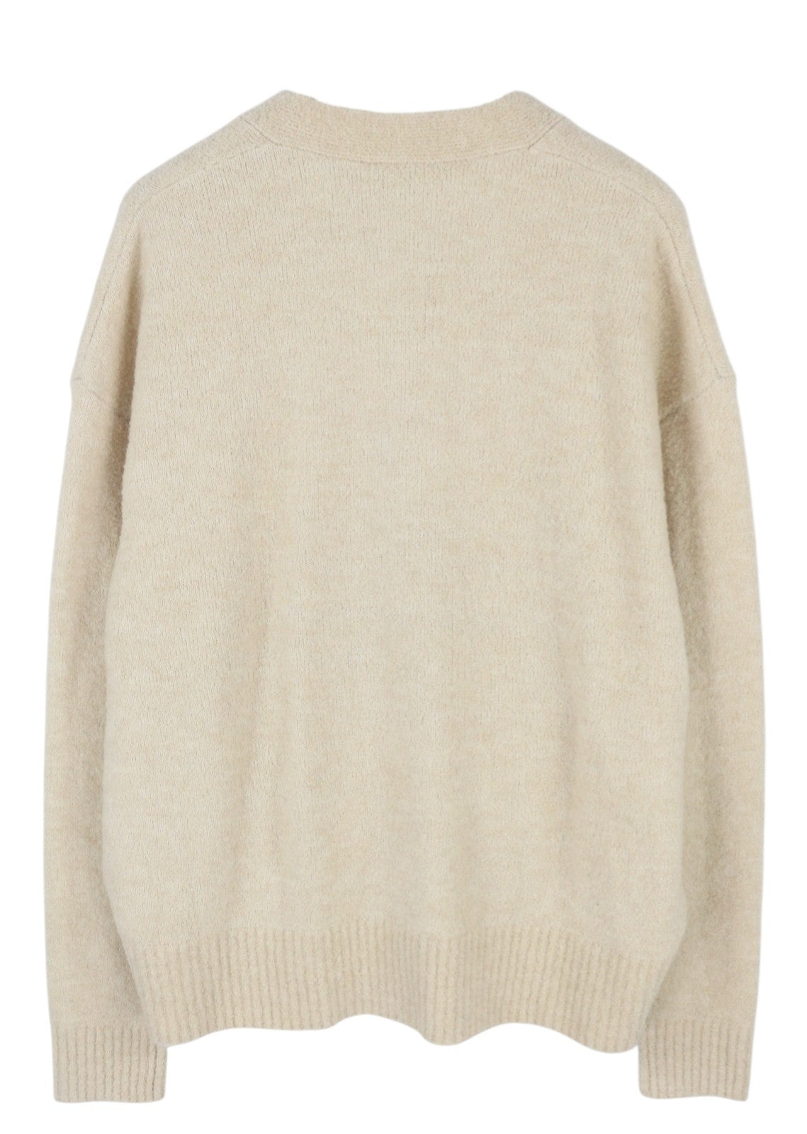 CALVIN KLEIN Wool Blend Boucle Men Jumper L Teddy Knit Cardigan RRP199