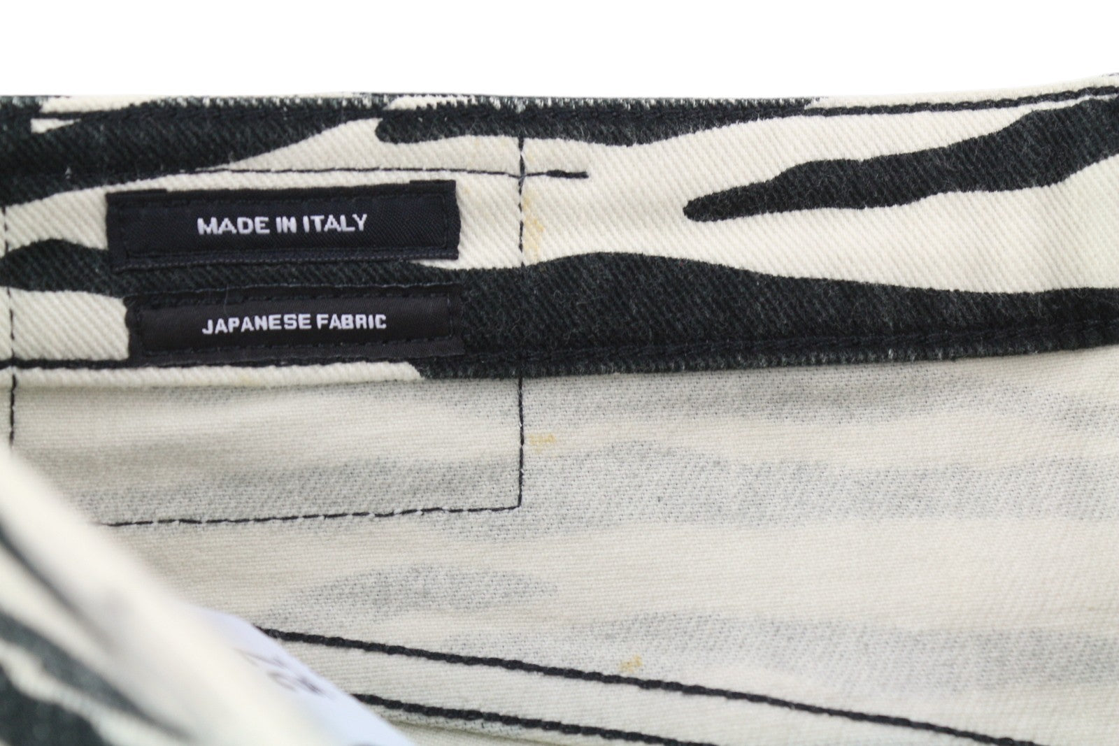 R13 Kick Fit Women Jeans 27 Zebra Print Flared Cropped Ankle RRP499