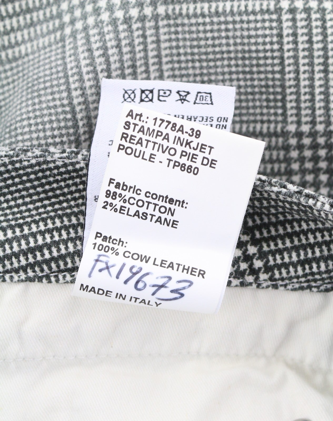 R13 Boy Straight Women Jeans 27 Printed Glen Plaid Cropped Ankle RRP499