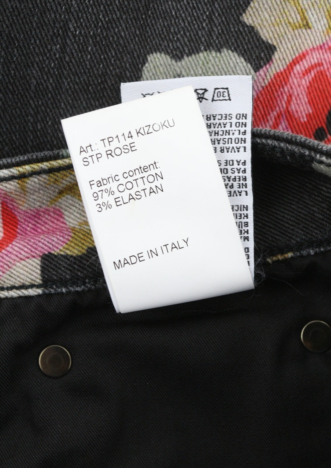 R13 Kick Fit Women Jeans 27 Rose Print Slim Straight Cropped Ankle Zip Fly