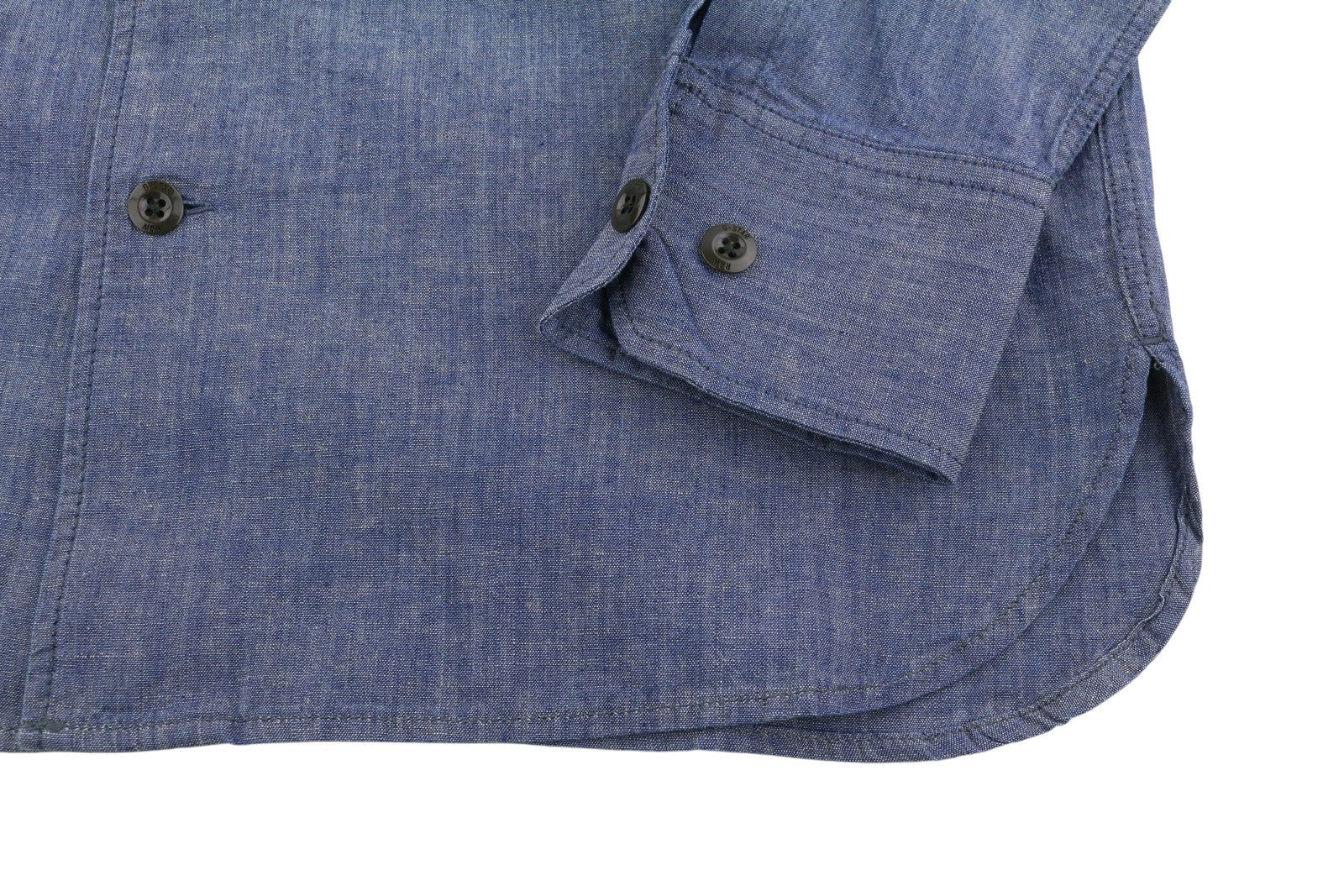 G-STAR Officer BF L/S Women Shirt M Blue Denim Look Linen Blend Button Oversized