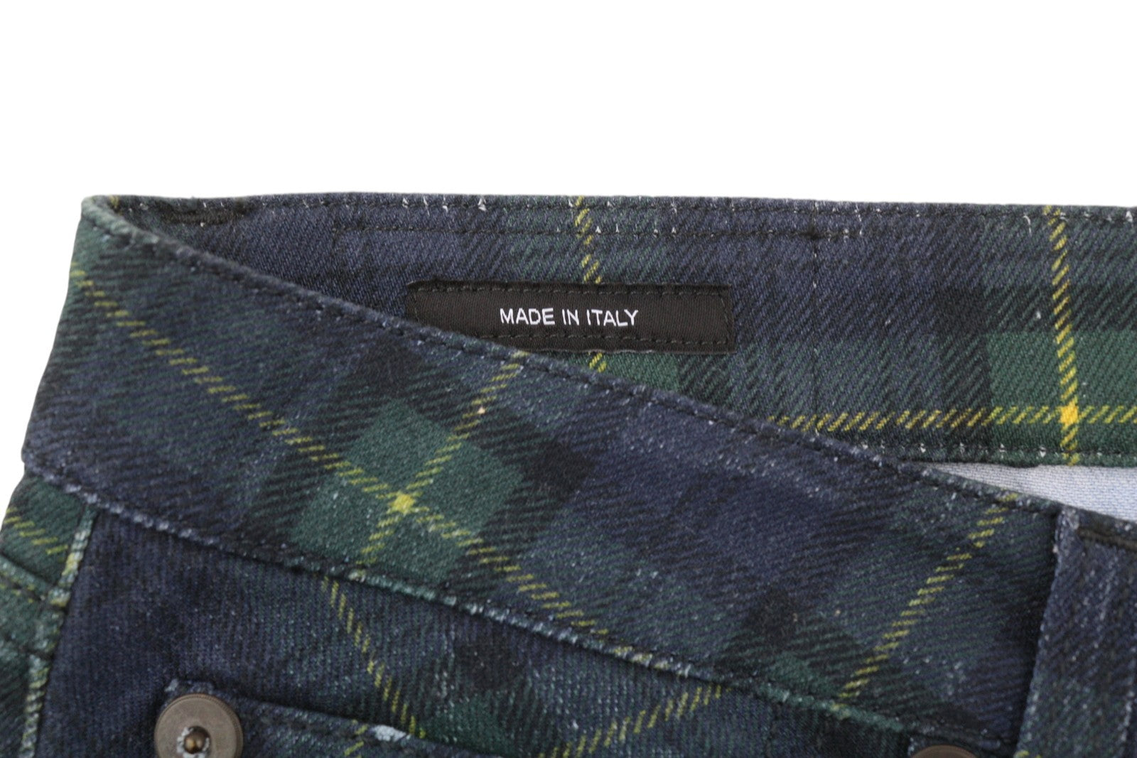 R13 Kick Fit Women Trousers 27 Printed Tartan Slim Straight Ankle RRP599