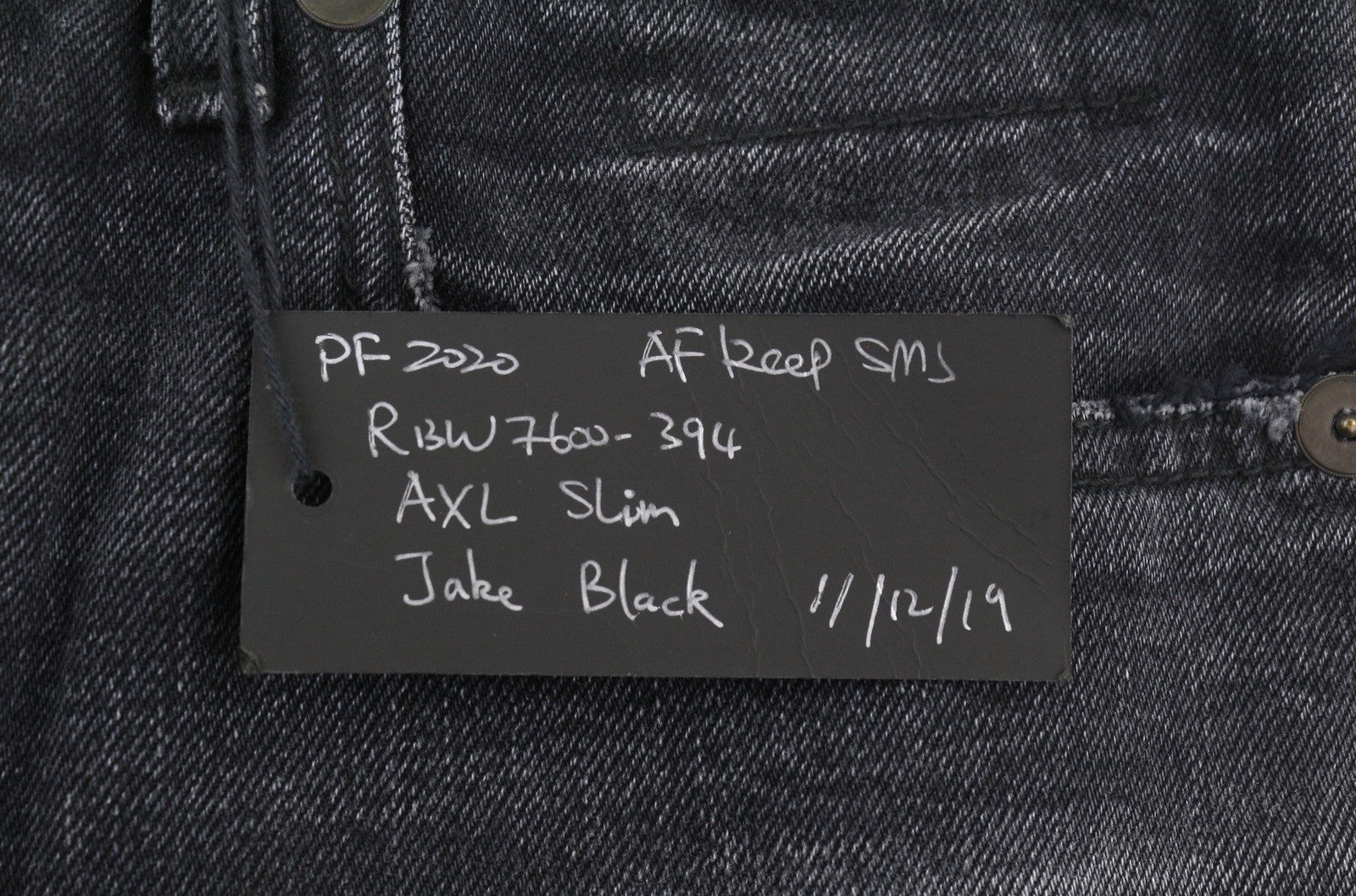 R13 Axl Slim Women Jeans 27 Jake Black Faded Washed Zip Fly Logo Pocket Denim