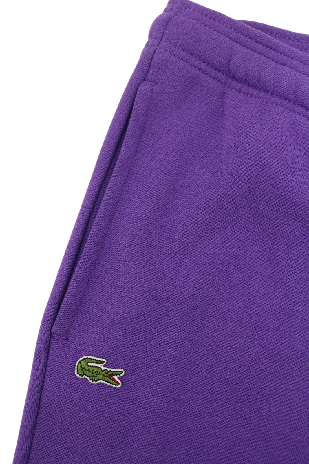 LACOSTE Men Trousers 4XL Purple Tapered Fit Fleece Drawstring Waist Sweatpants