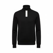 CALVIN KLEIN Merino Rws Turtle Men Jumper M Black Knit Logo Pullover RRP129