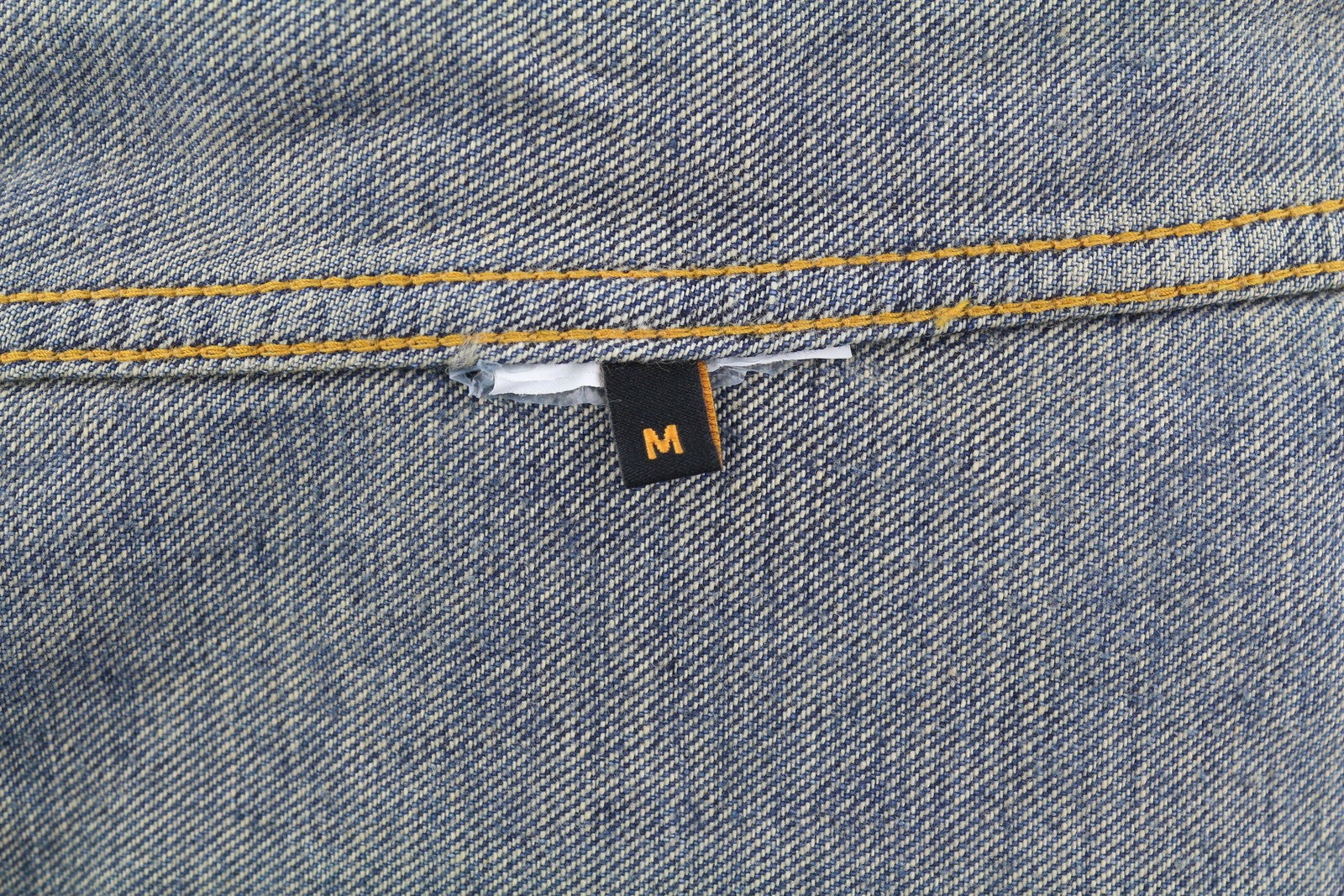 NUDIE JEANS Men Jacket M Denim Blue Vintage Washed Button-Up Polo Collar Casual