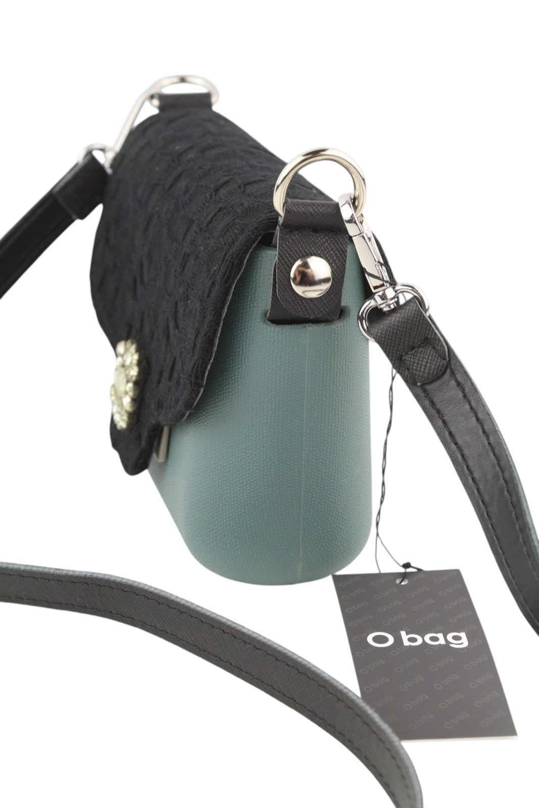 O BAG Micro Pocket Mix Women Bag OS Rhinestone Strap Small Adjustable Crossbody