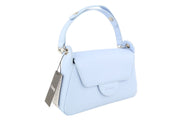 O BAG Con Pattina Women Bag OS Light Blue Lined Logo Square Crossbody Baguette