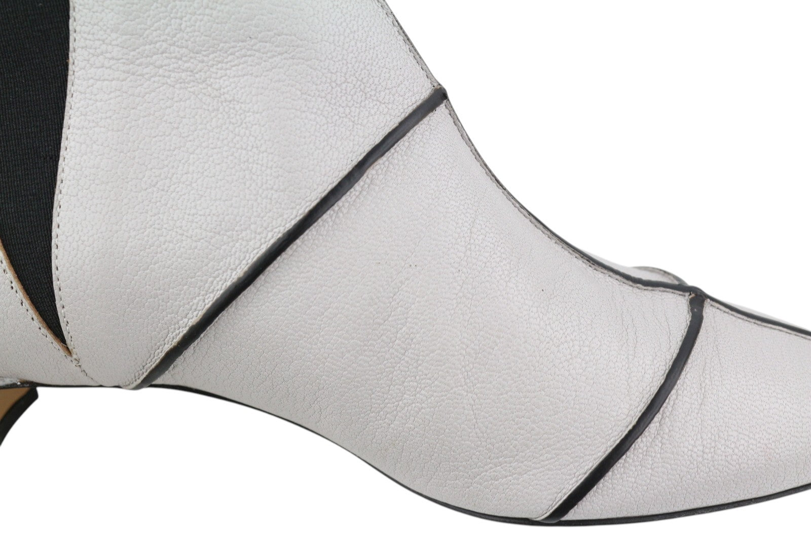 EMPORIO ARMANI X3M311 Women Shoes EU37 White Leather Pointed Toe Heeled Ankle