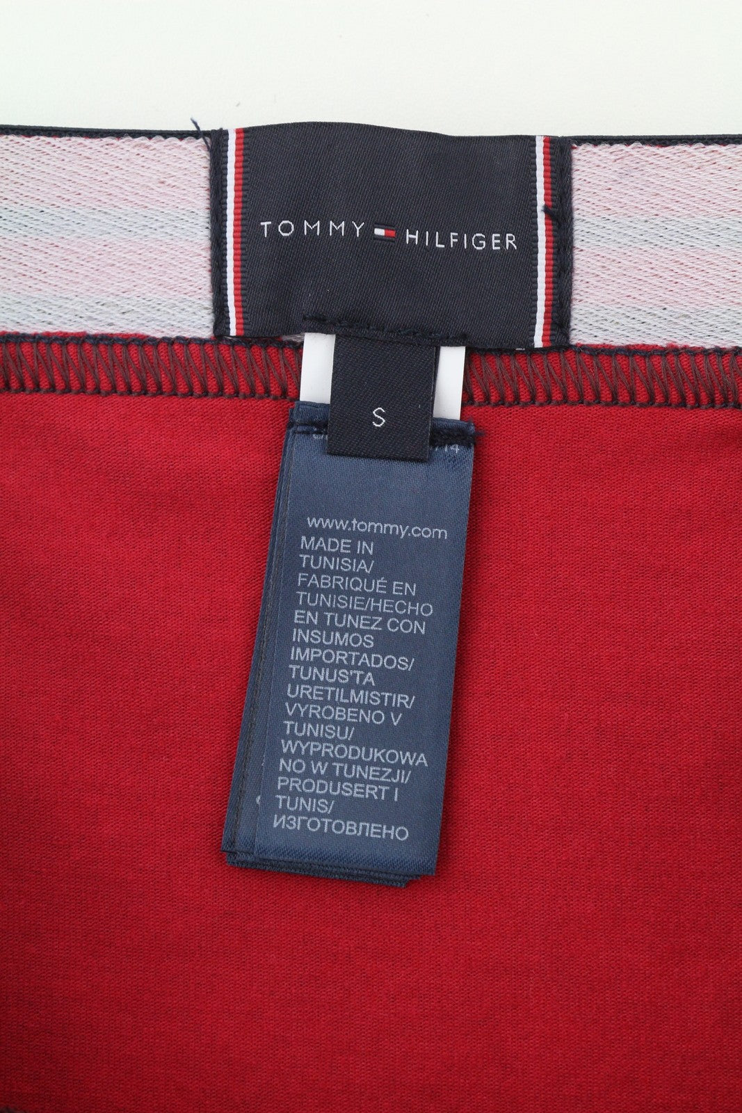 TOMMY HILFIGER Men Underwear S Burgundy Trunk & Sock Set Printed Boxers