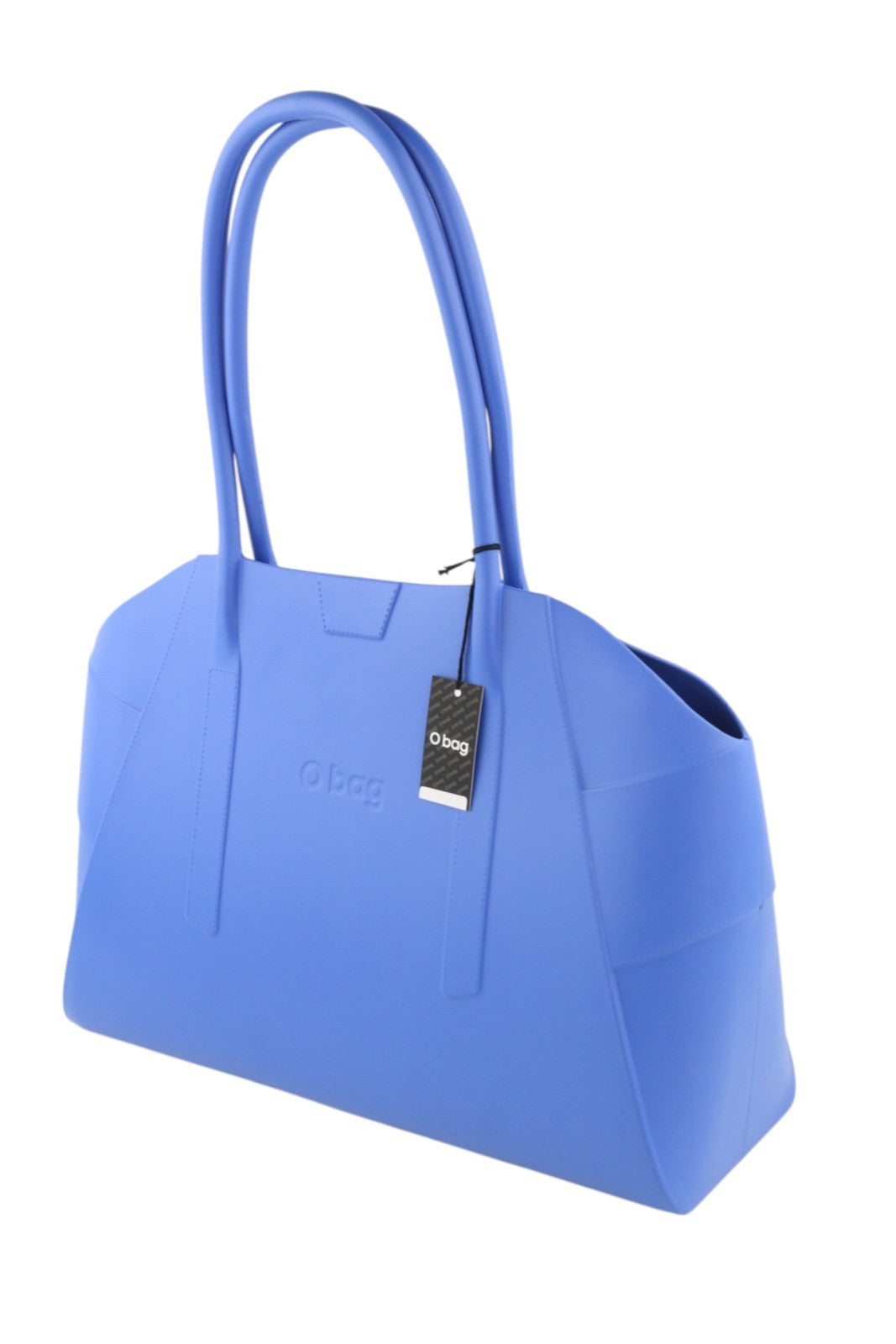 O BAG Unique Women Bag OS Mid Blue Textured Silicone Waterproof Double Handle