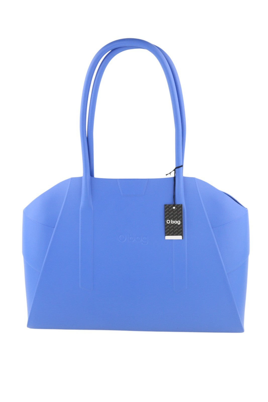 O BAG Unique Women Bag OS Mid Blue Textured Silicone Waterproof Double Handle