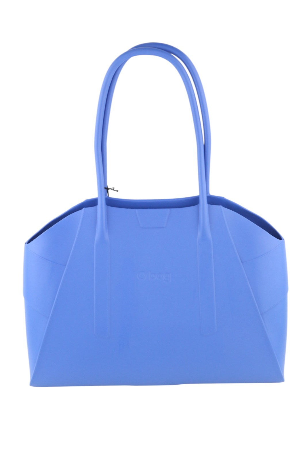 O BAG Unique Women Bag OS Mid Blue Textured Silicone Waterproof Double Handle