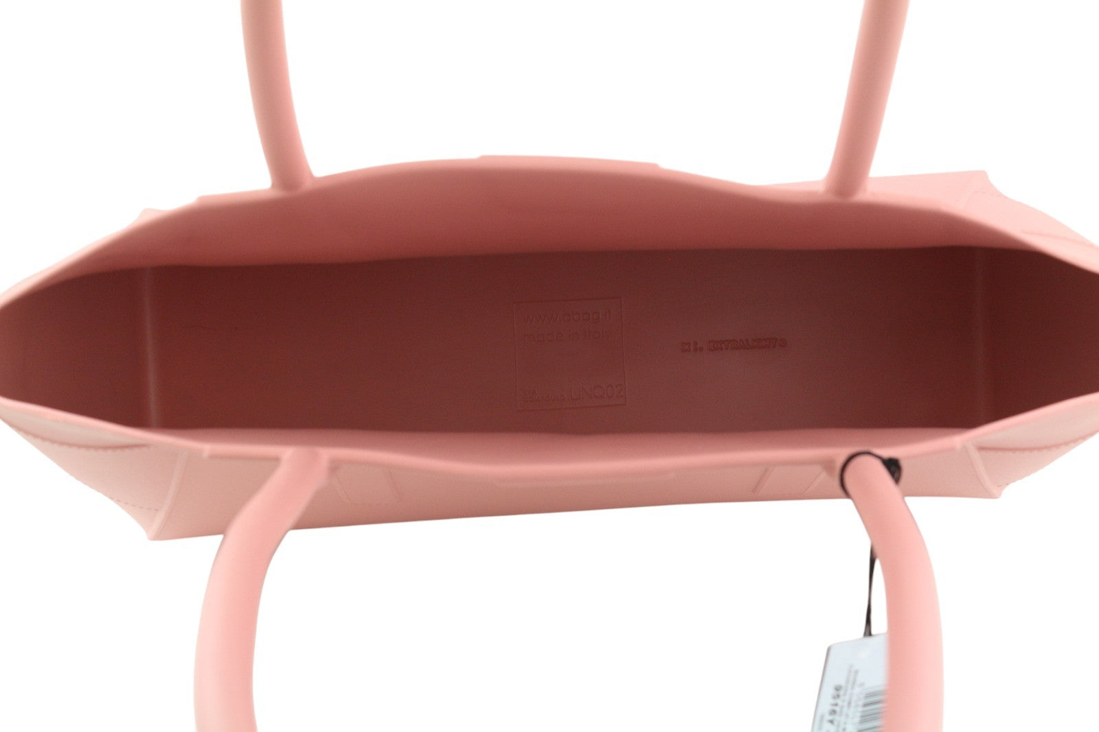 O BAG Unique Women Bag OS Pink Textured Silicone Waterproof Double Handle