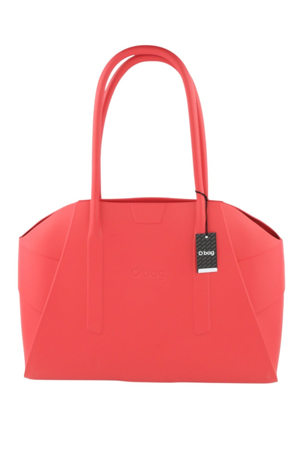 O BAG Unique Women Bag OS Red Textured Silicone Waterproof Double Handle Casual