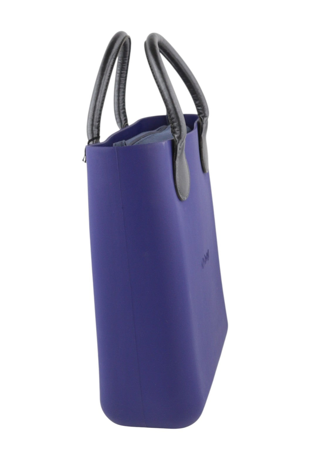 O BAG Chic Women Bag OS Blue Double Handles Inner Pouch Compact Square Tote