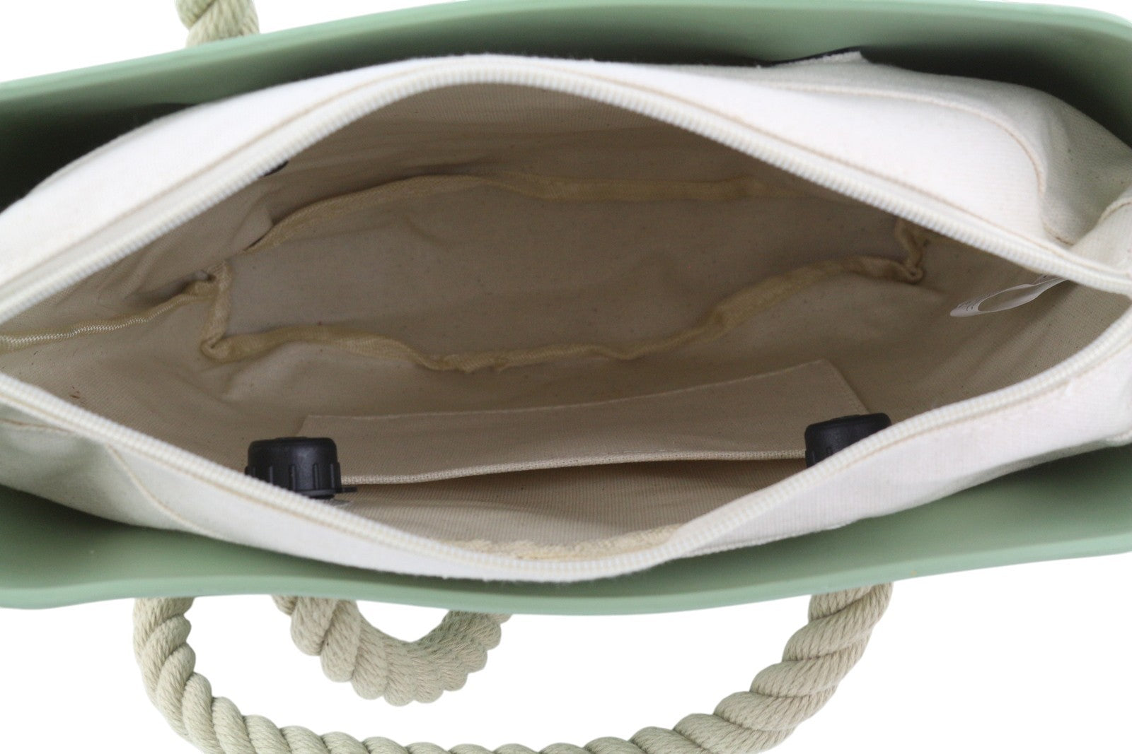 O BAG Mini Women Bag OS Light Green Inner Pouch Double Handle Logo Casual