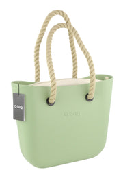 O BAG Mini Women Bag OS Light Green Double Handles Inner Bag Compact Casual