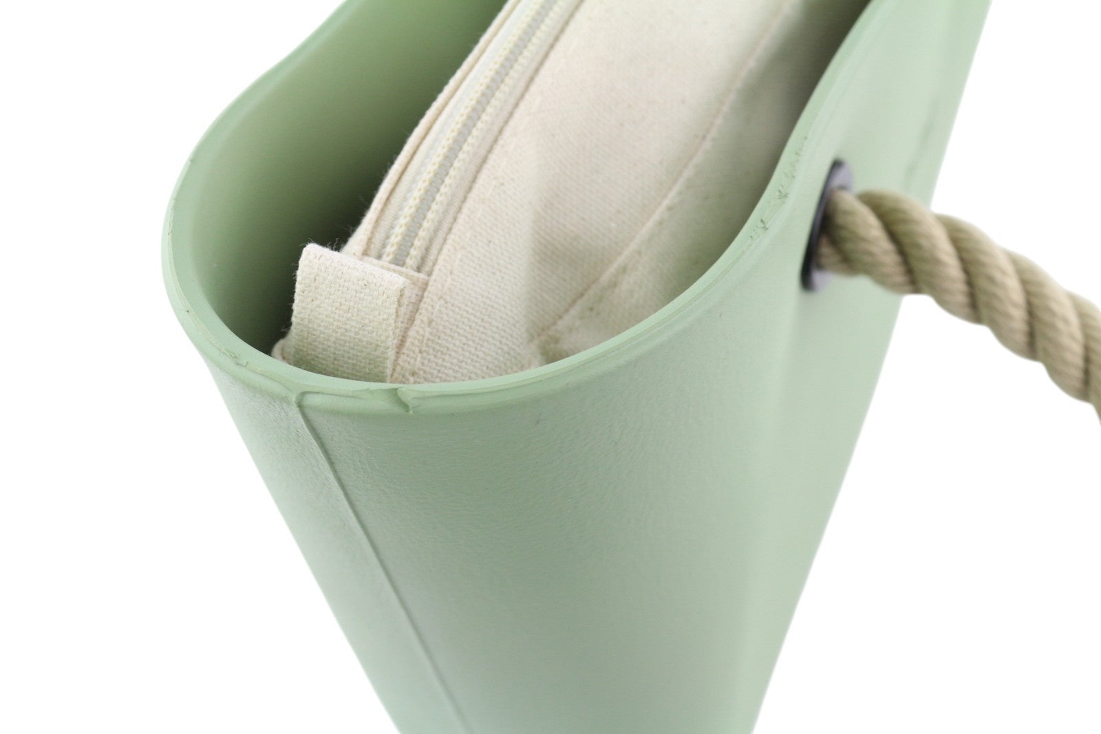 O BAG Mini Women Bag OS Light Green Double Handles Inner Bag Compact Casual