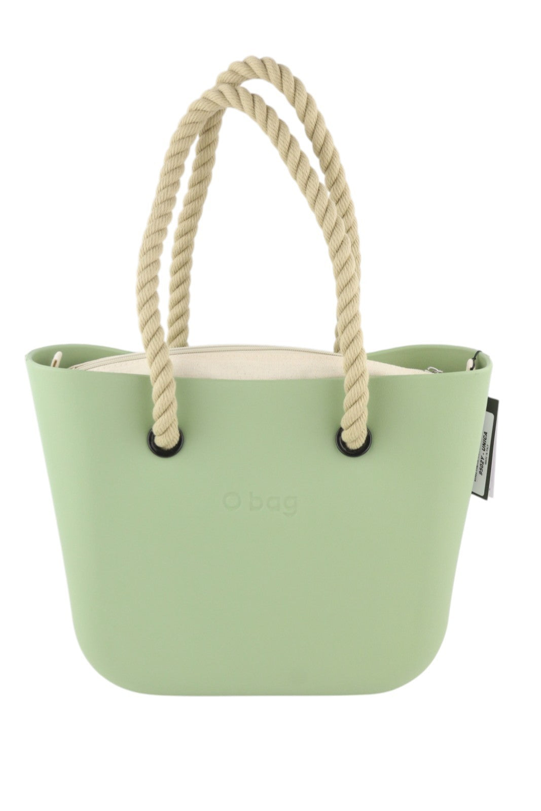 O BAG Mini Women Bag OS Light Green Double Handles Inner Bag Compact Casual