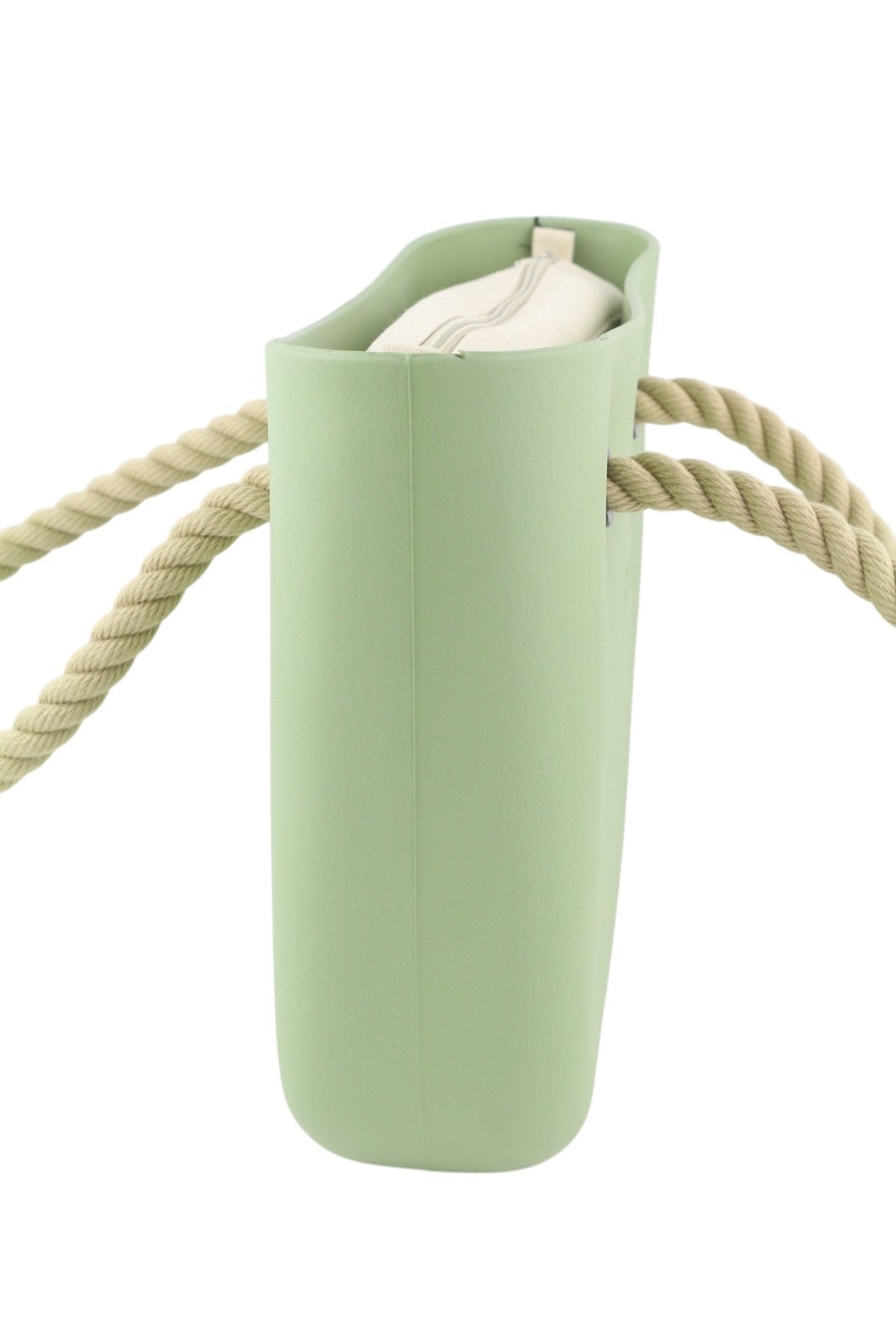 O BAG Mini Women Bag OS Light Green Double Handles Inner Bag Compact Casual