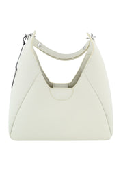 O BAG Ginevra Women Bag OS White Lined Hobo Crossbody Magnetic Closure Casual