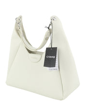 O BAG Ginevra Women Bag OS White Magnetic Close Lined Hobo Crossbody Logo