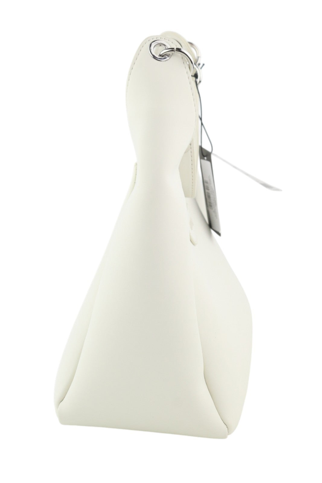 O BAG Ginevra Women Bag OS White Magnetic Close Lined Hobo Crossbody Logo