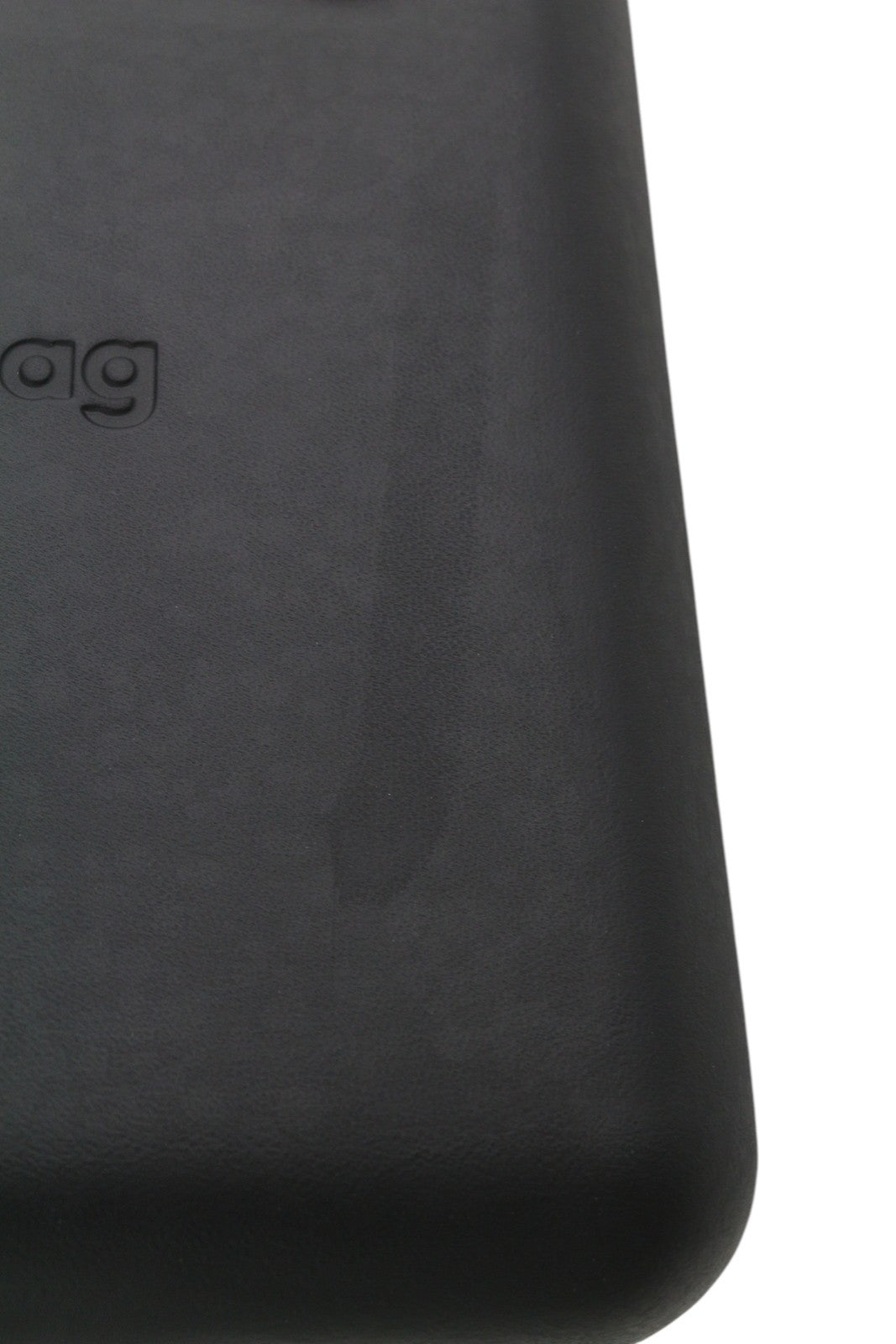 O BAG Chic Women Bag OS Black Textured Pattern Front Square Tote Inner Pouch