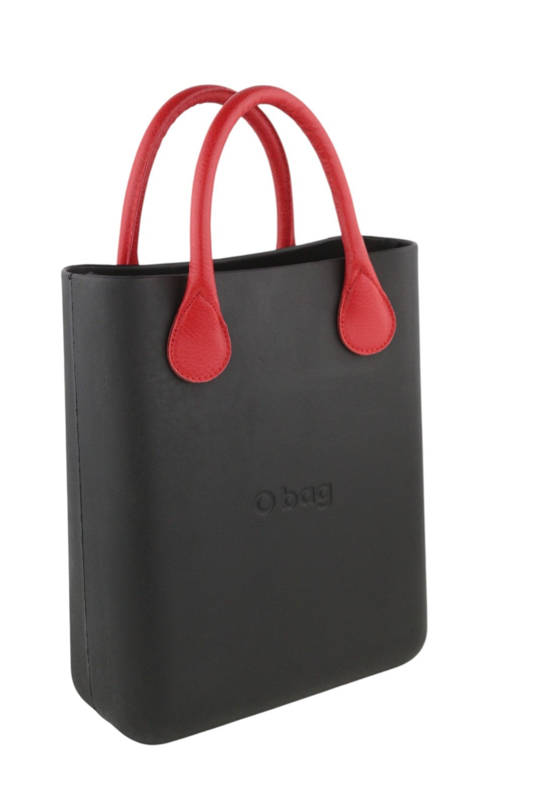 O BAG Chic Women Bag OS Black Textured Pattern Front Inner Pouch Dark Tote