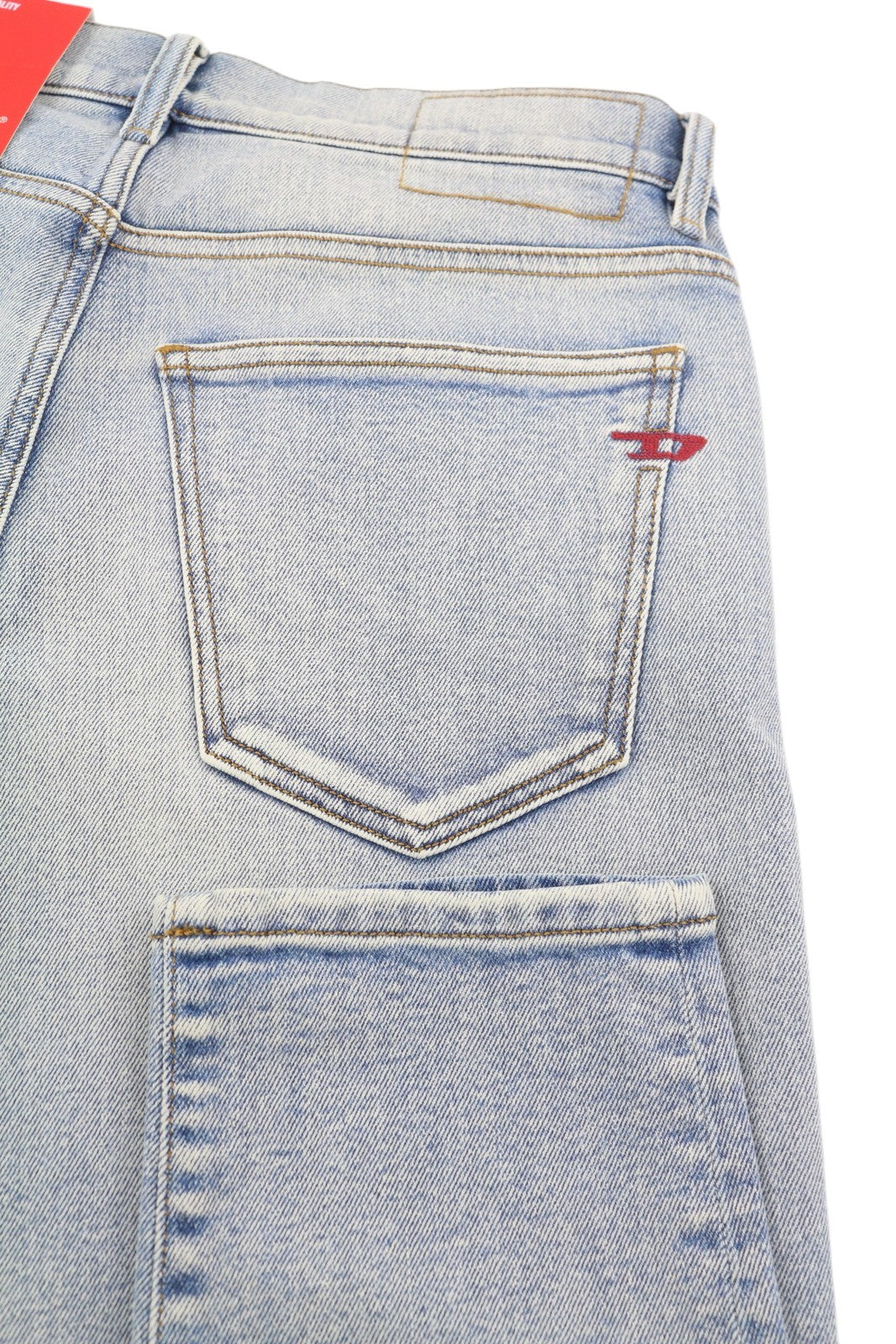 DIESEL 2019 D-Strukt 9C08L Men Jeans W33/L32 Blue Washed Slim Fit RRP350
