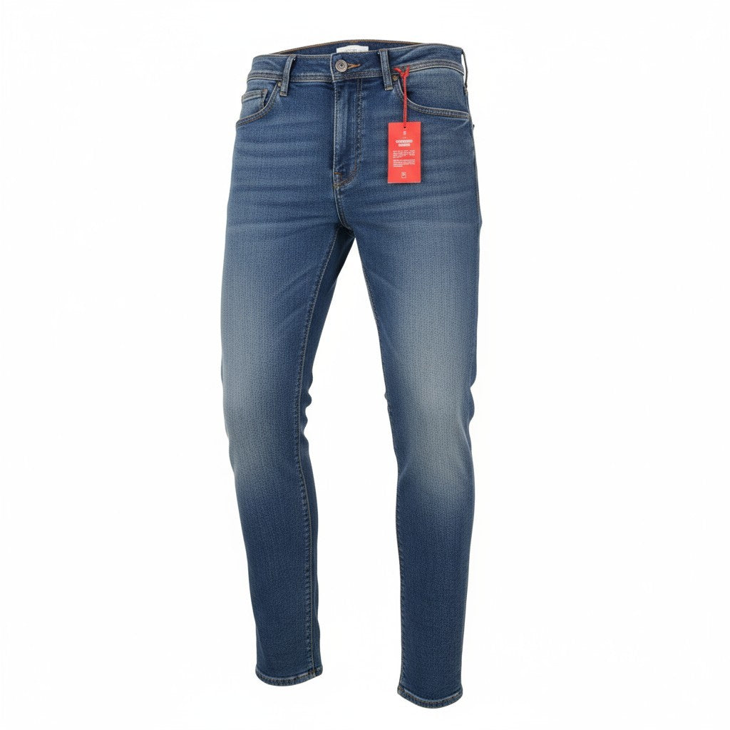 DIESEL 1983 09D82 Men Jeans W31/L34 Blue Faded Skinny Fit Zip Fly