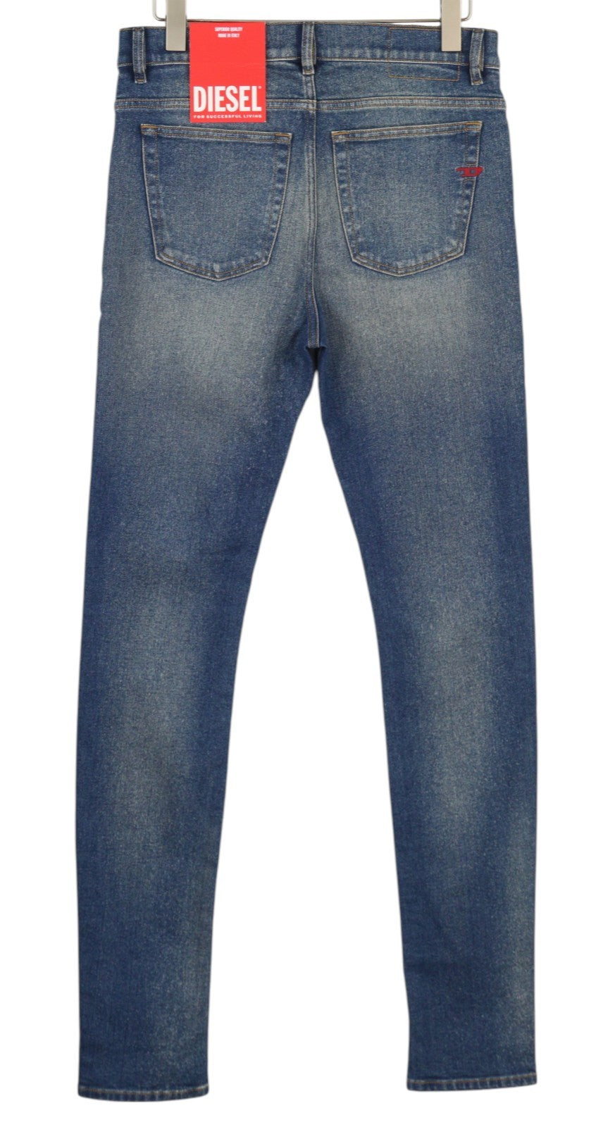 DIESEL 1983 09D82 Men Jeans W32/L34 Blue Washed Skinny High Waist