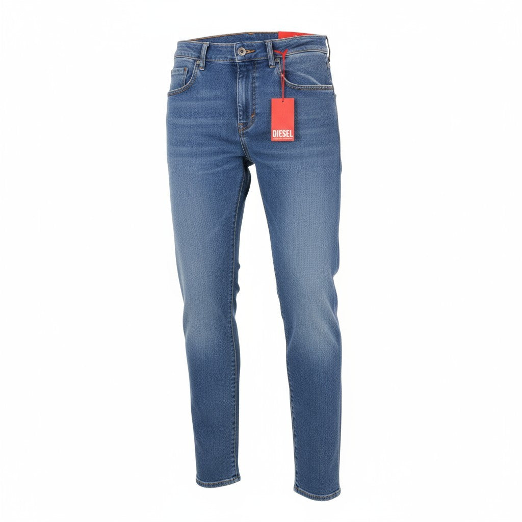 DIESEL 2019 D-Strukt-Sp 09E19 Men Jeans W31/L34 Blue Faded Slim Zip