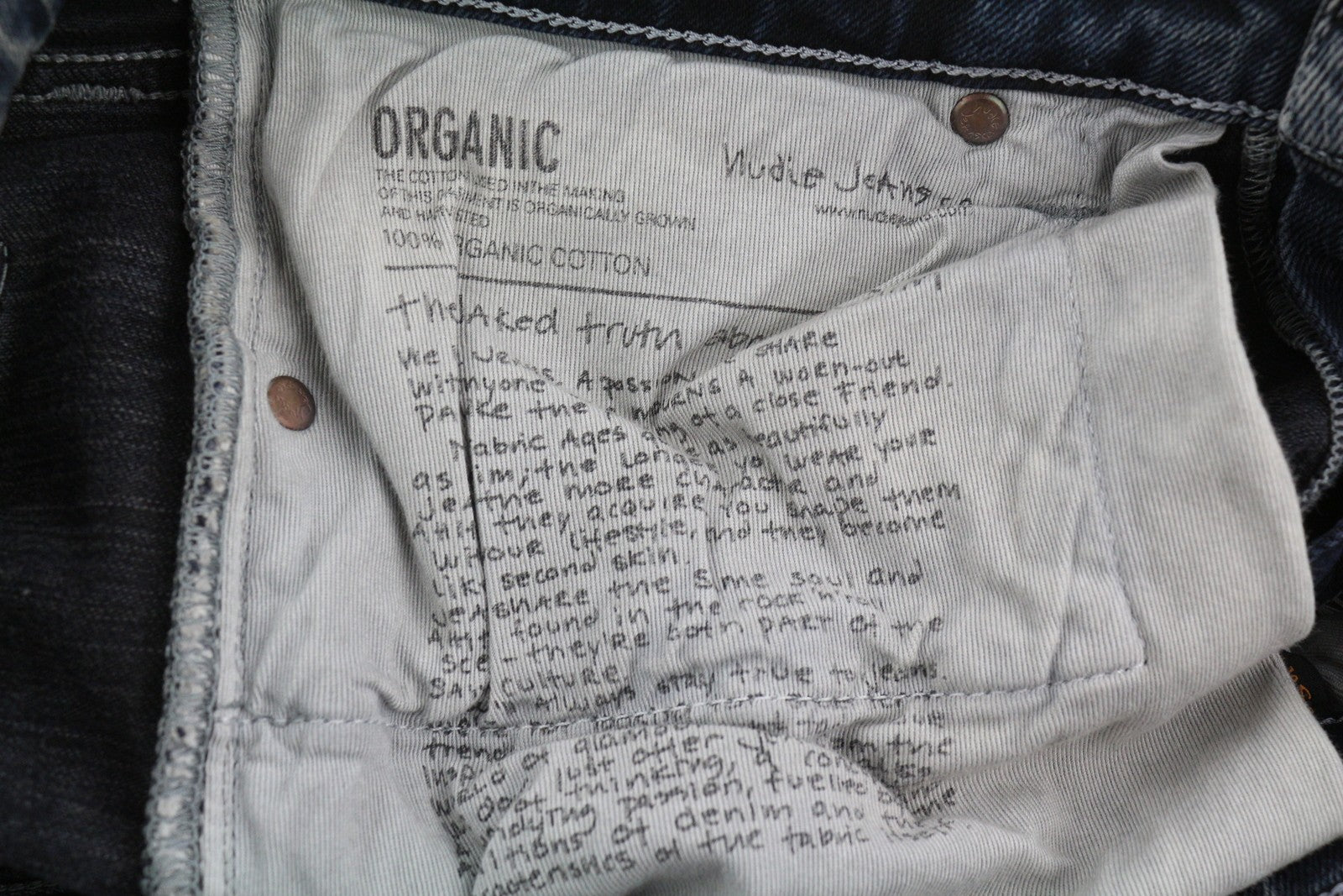 NUDIE JEANS Skinny Lin Patches Men Jeans W30/L32 Grey Washed Faded Zip Denim