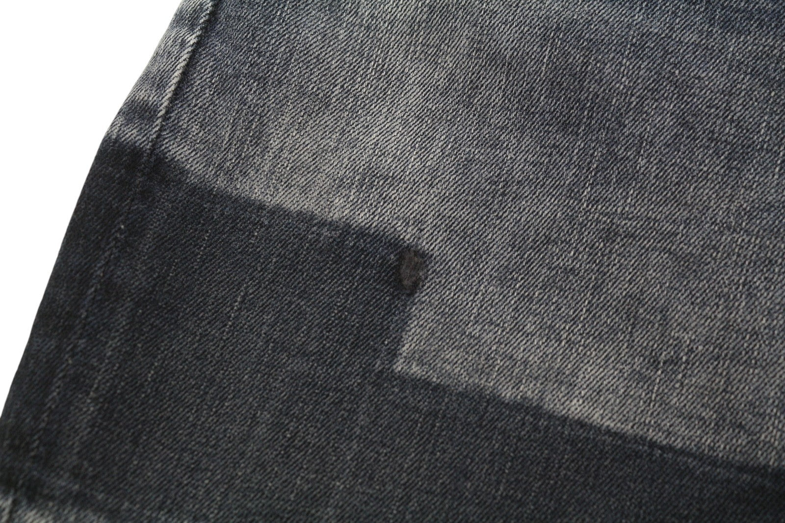 NUDIE JEANS Skinny Lin Patches Men Jeans W30/L32 Grey Washed Faded Zip Denim