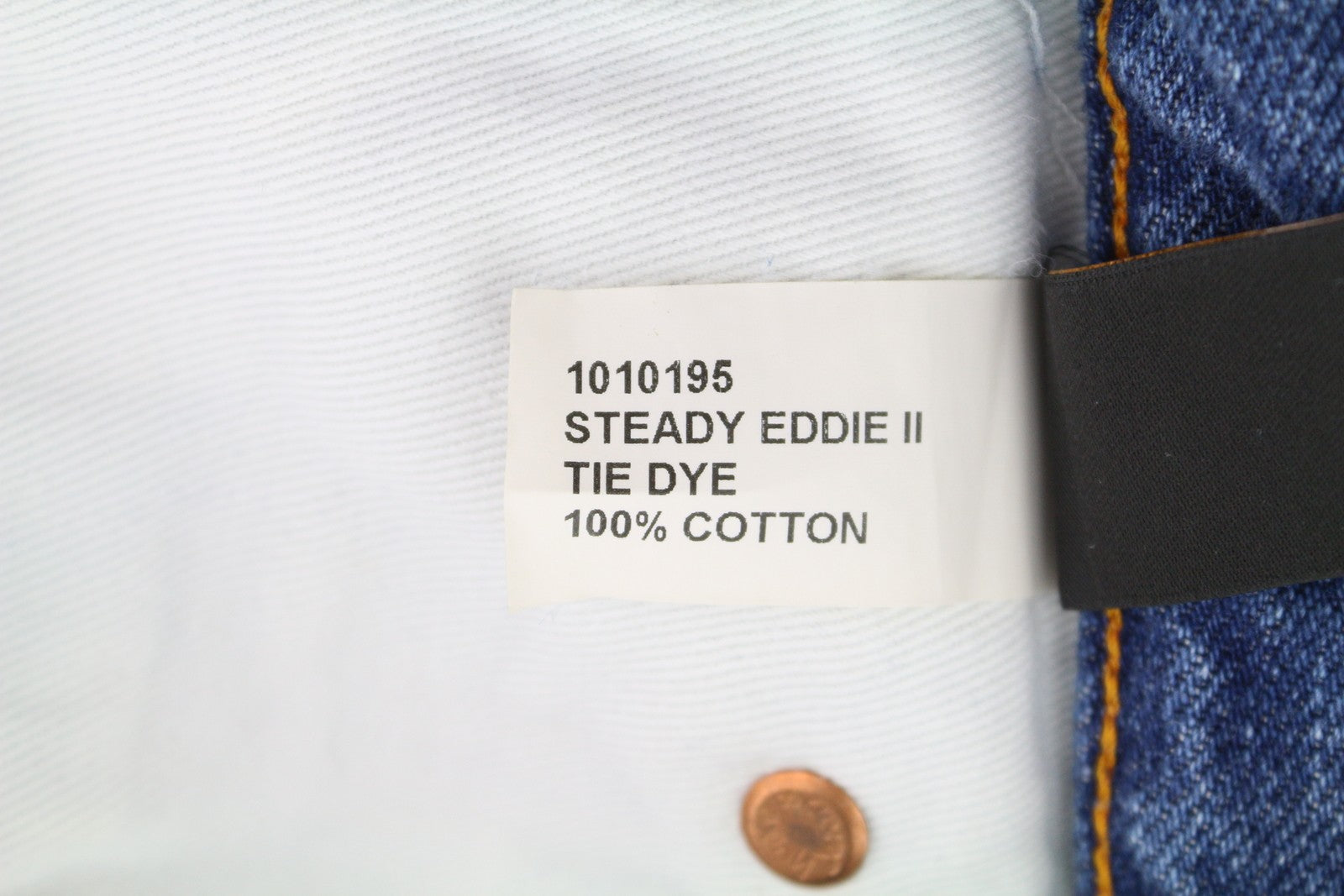 NUDIE JEANS Steady Eddie II Men Jeans W29/L32 Tie Dye Button Fly Slim Denim