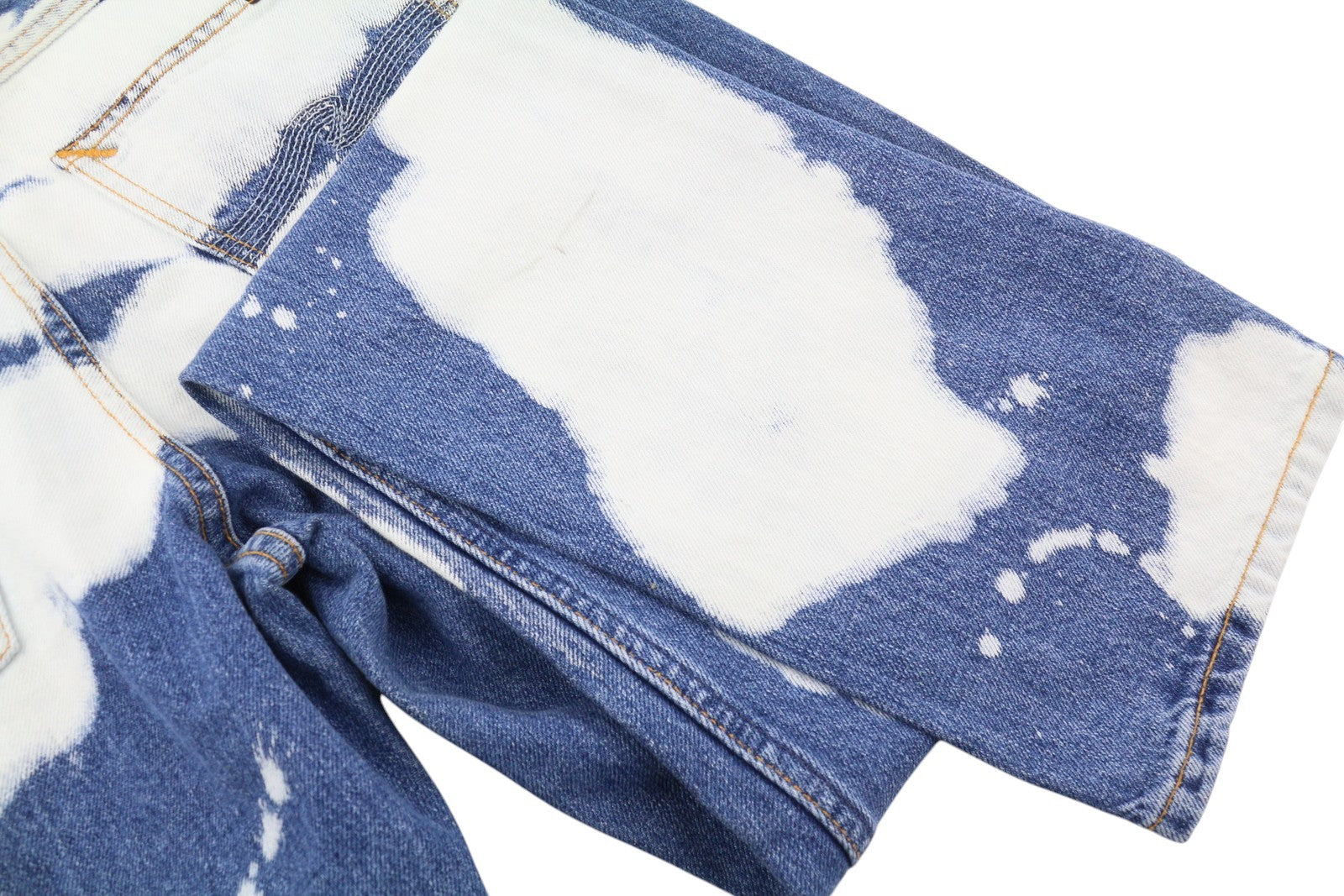 NUDIE JEANS Steady Eddie II Men Jeans W29/L32 Tie Dye Button Fly Slim Denim
