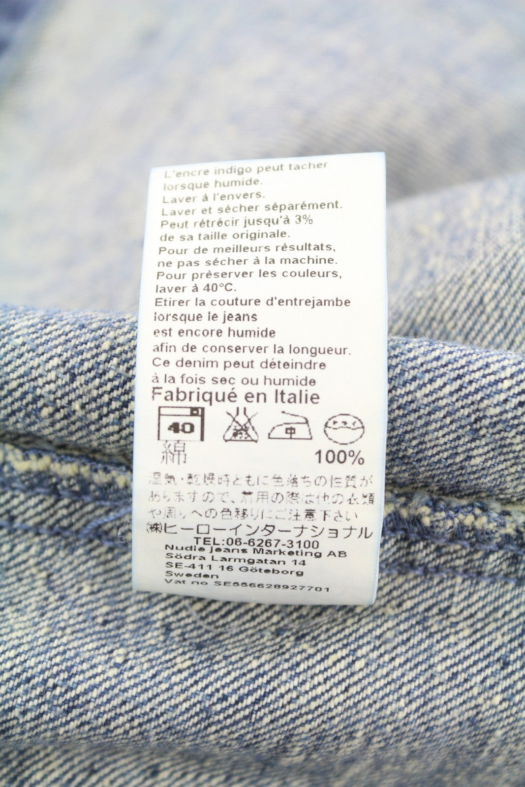 NUDIE JEANS Tryggve Men Jacket S Cosmic Blue Faded Denim Button Patch Pockets